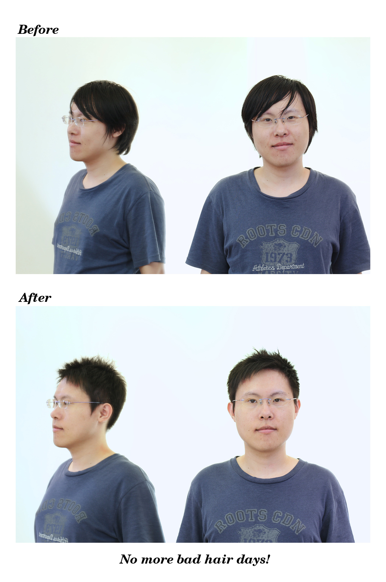 20190106王先生剪髮前後照正面組圖1